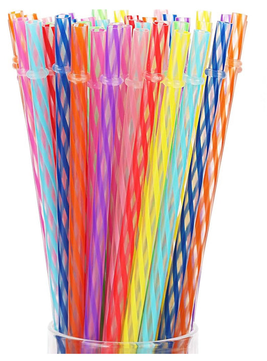 11-inch plastic straw (Assorted 2-pack)