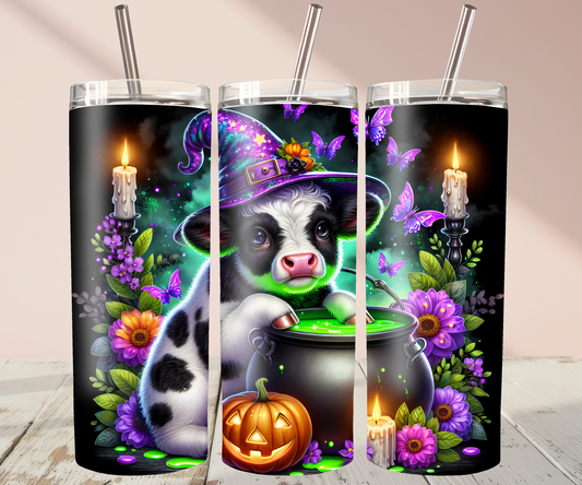 Halloween Highland Cow Spotted Cauldron